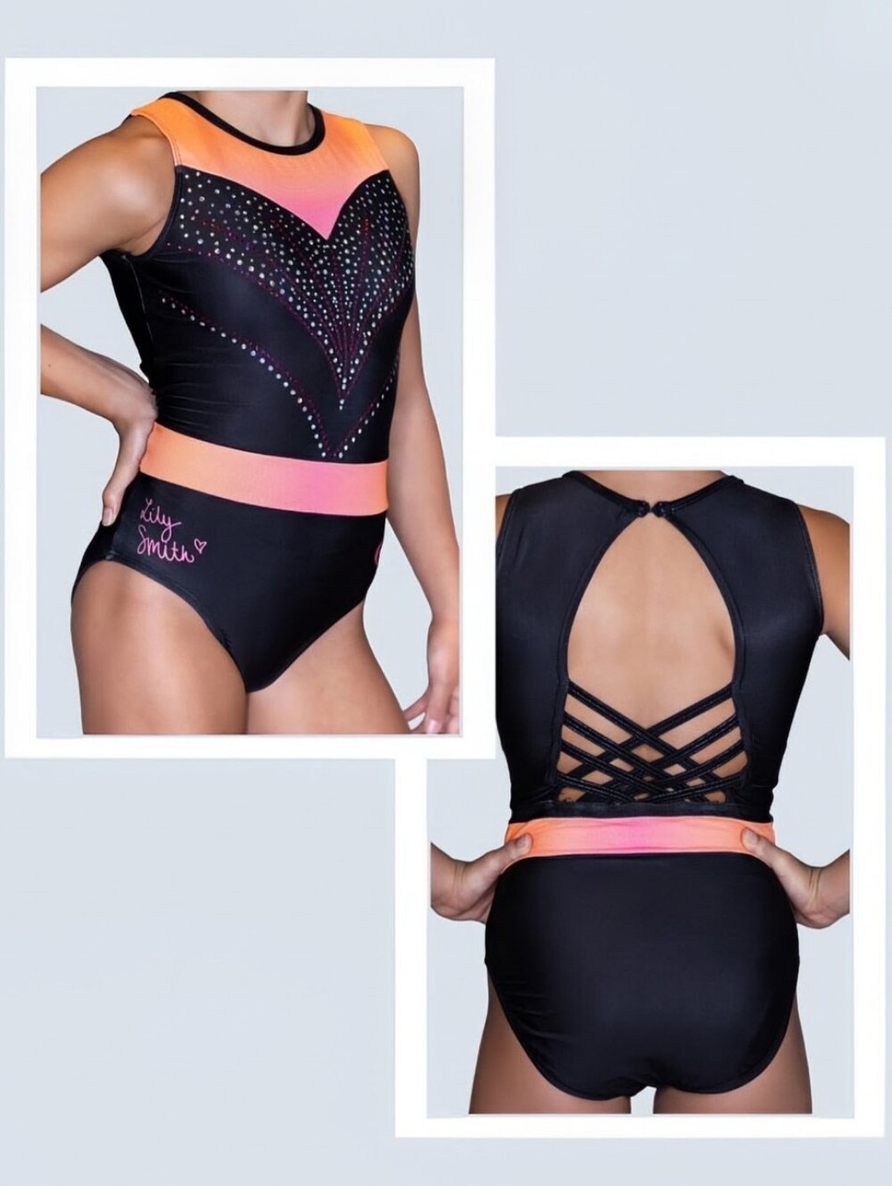 LIMITED EDITION Lily Smith Ozone Gymnastics Leotard AXS Extra Small INNER FLAME